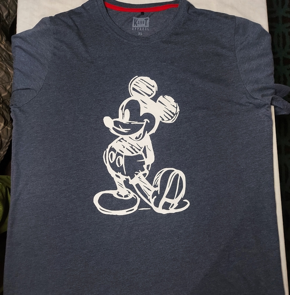 Mickey Mouse Shirt Dark Gray Mens Sz. XL.
